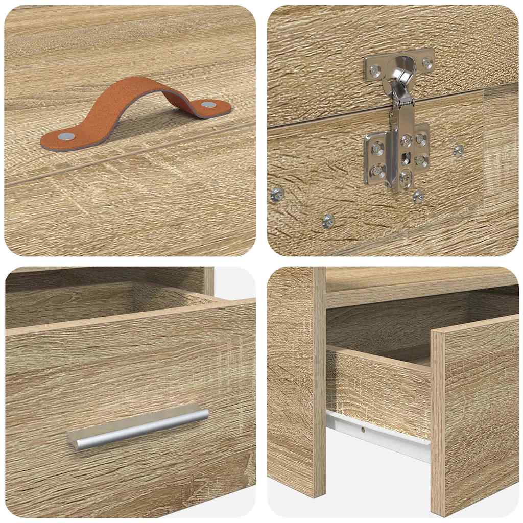 Struttura del letto con testiera Rovere Sonoma 98.5 x 200 cm | homemem39