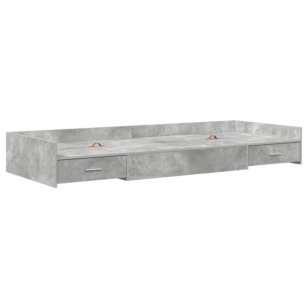 Struttura del letto con testiera Grigio cemento 98.5 x 200 cm