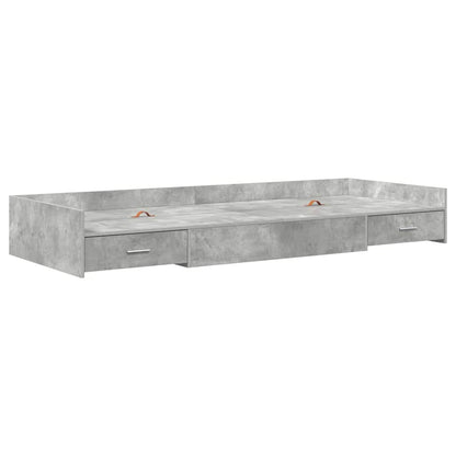 Struttura del letto con testiera Grigio cemento 98.5 x 200 cm