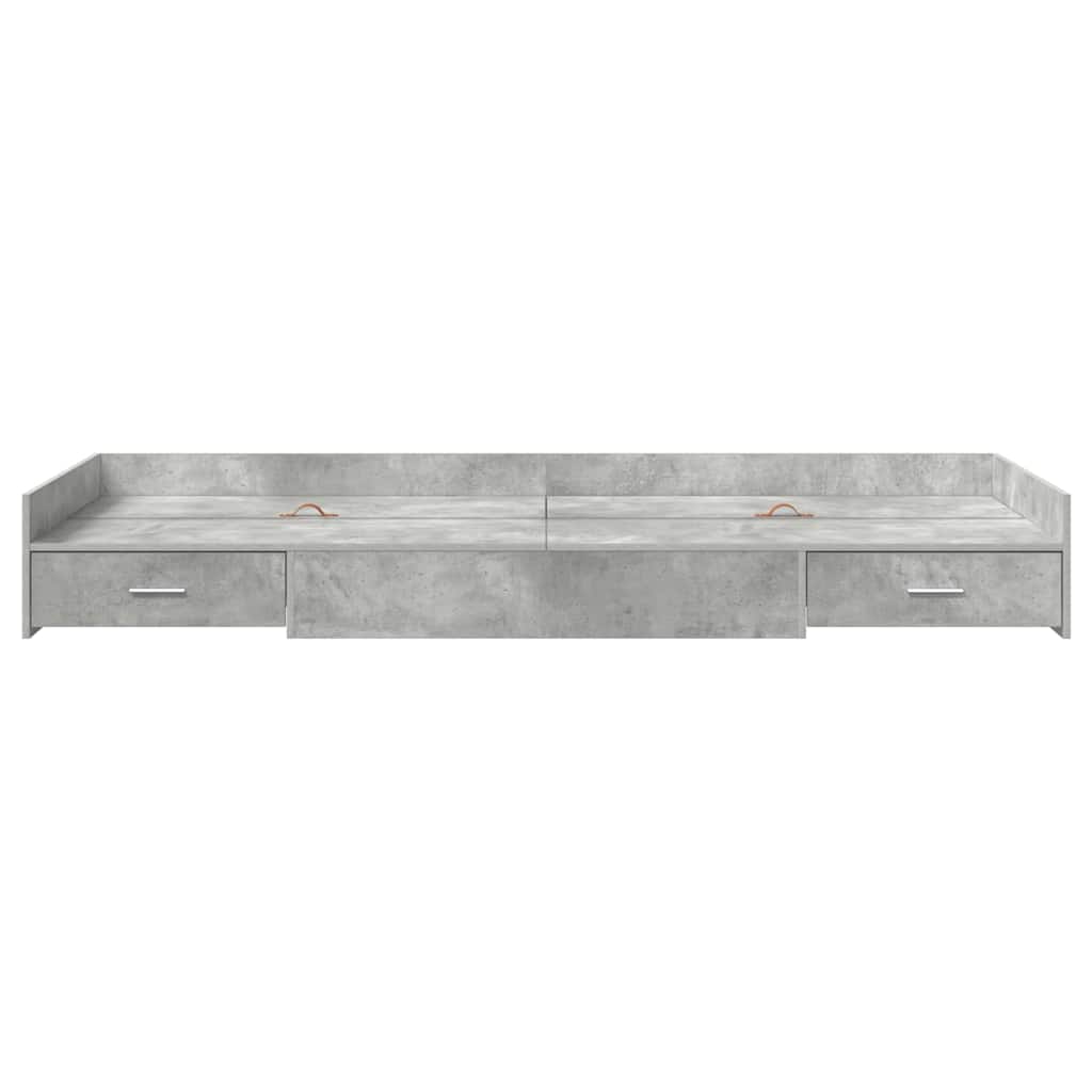 Struttura del letto con testiera Grigio cemento 98.5 x 200 cm | homemem39