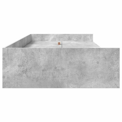 Struttura del letto con testiera Grigio cemento 98.5 x 200 cm