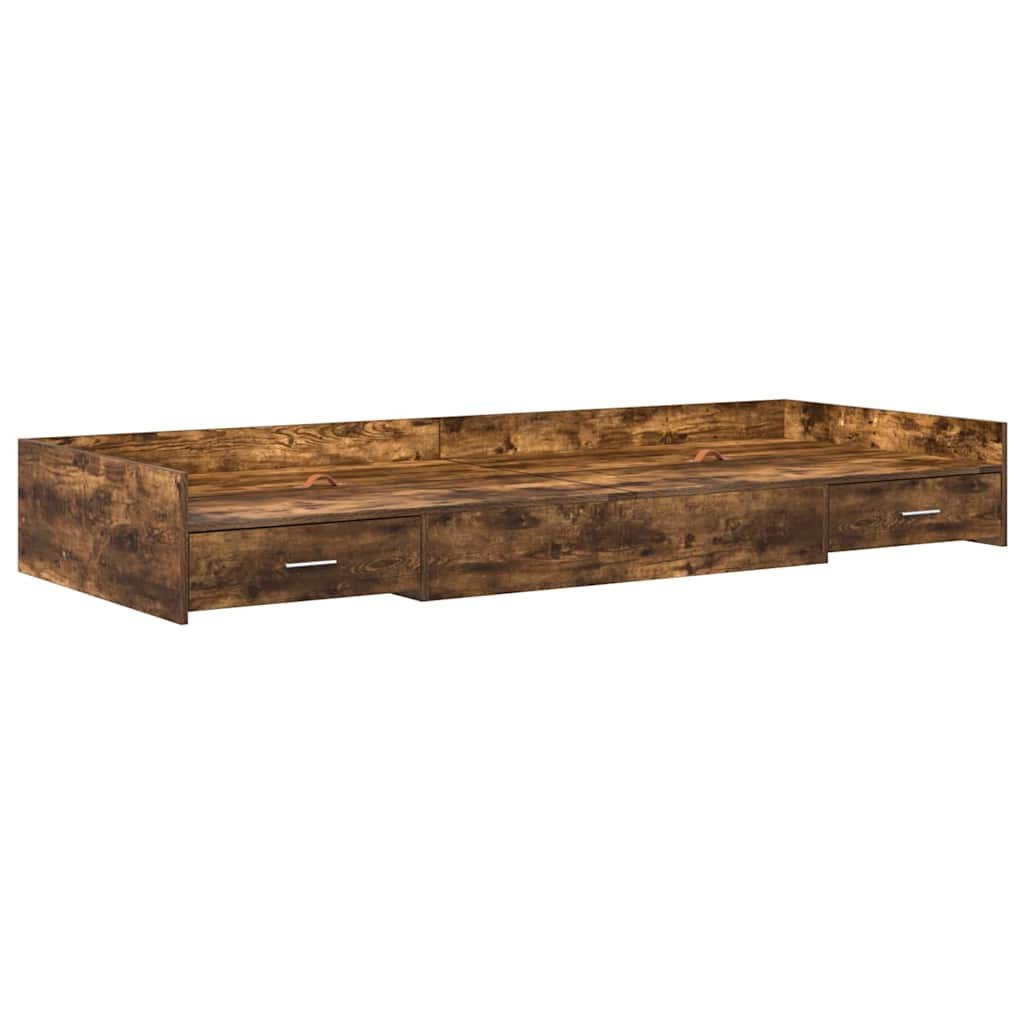 Struttura del letto Rovere fumé 98.5 x 200 cm Legno multistrato | homemem39
