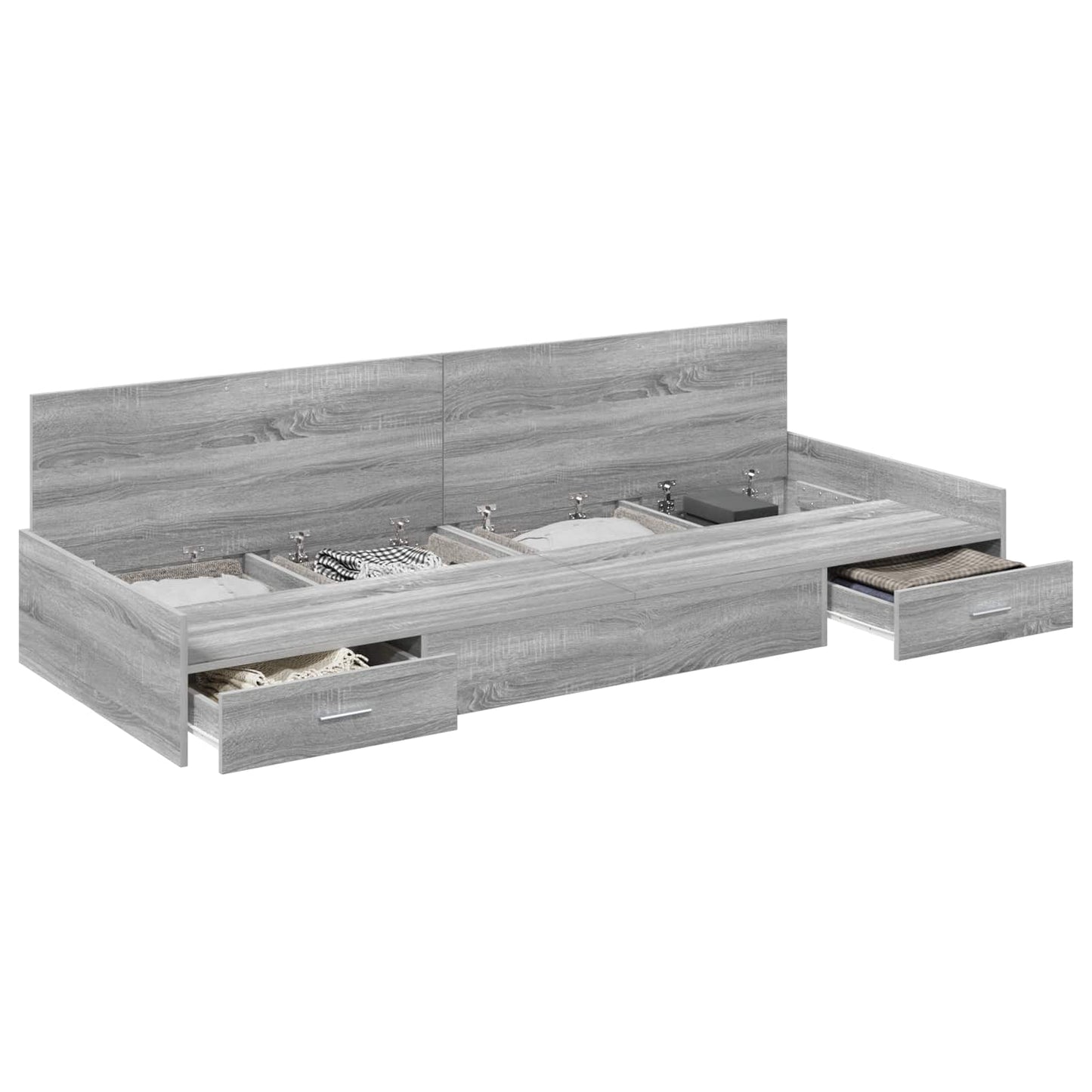 Struttura del letto con testiera Grigio Sonoma 98.5 x 200 cm