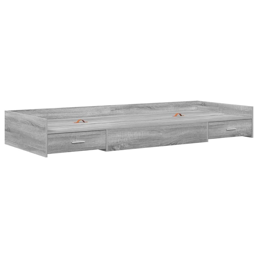 Struttura del letto con testiera Grigio Sonoma 98.5 x 200 cm
