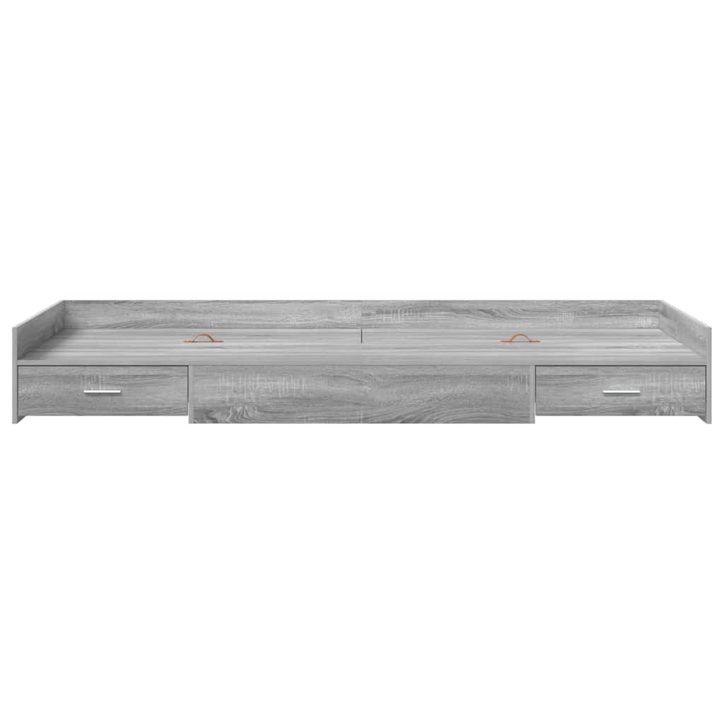 Struttura del letto con testiera Grigio Sonoma 98.5 x 200 cm