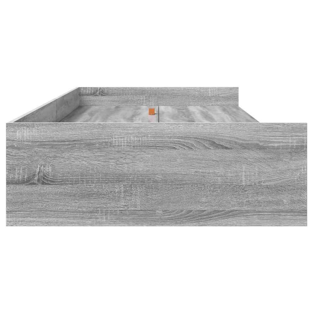Struttura del letto con testiera Grigio Sonoma 98.5 x 200 cm