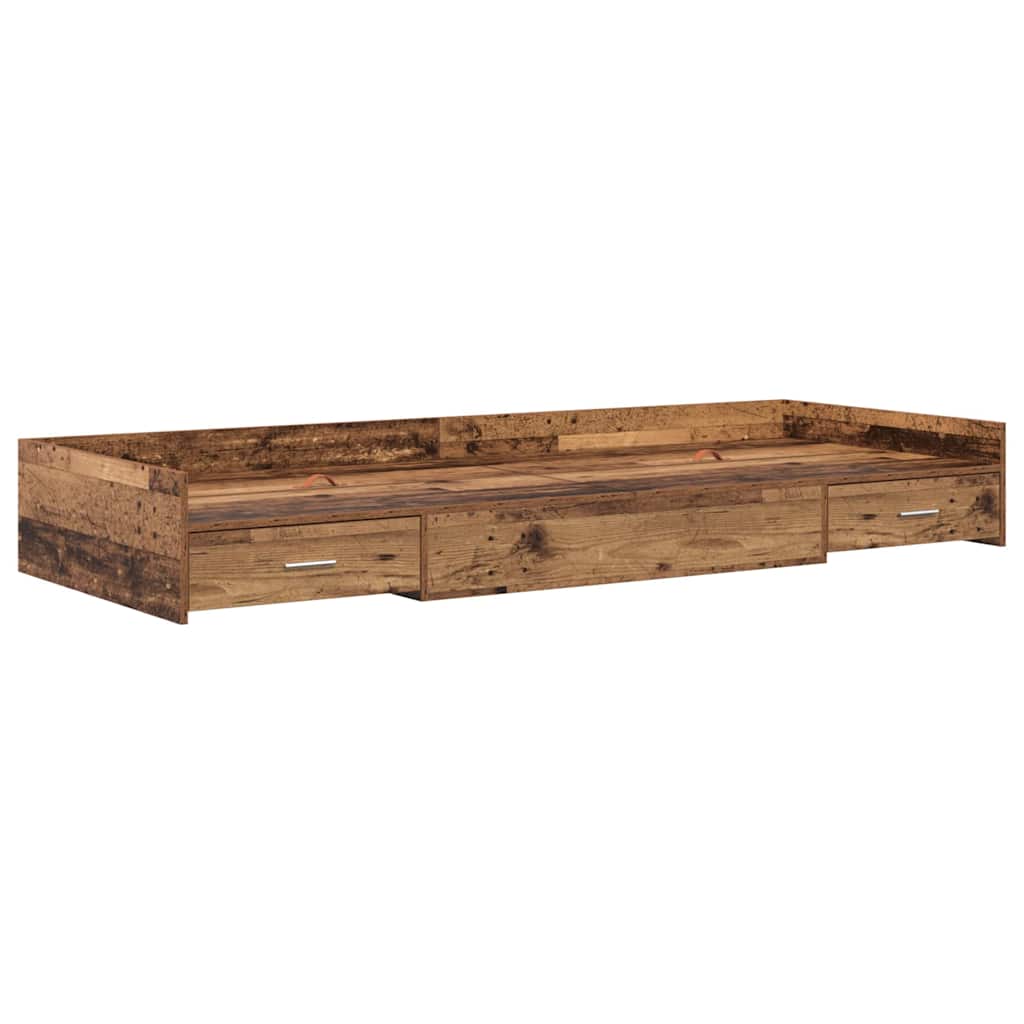 Struttura del letto con testiera Legno vecchio 98.5 x 200 cm | homemem39