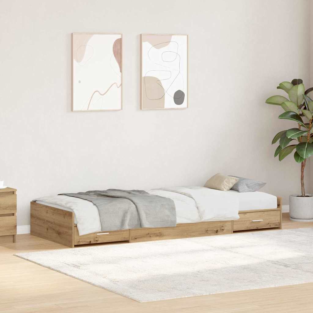 Struttura del letto Rovere artigianale 98.5 x 200 cm | homemem39