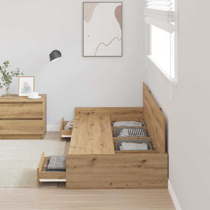 Struttura del letto Rovere artigianale 98.5 x 200 cm | homemem39