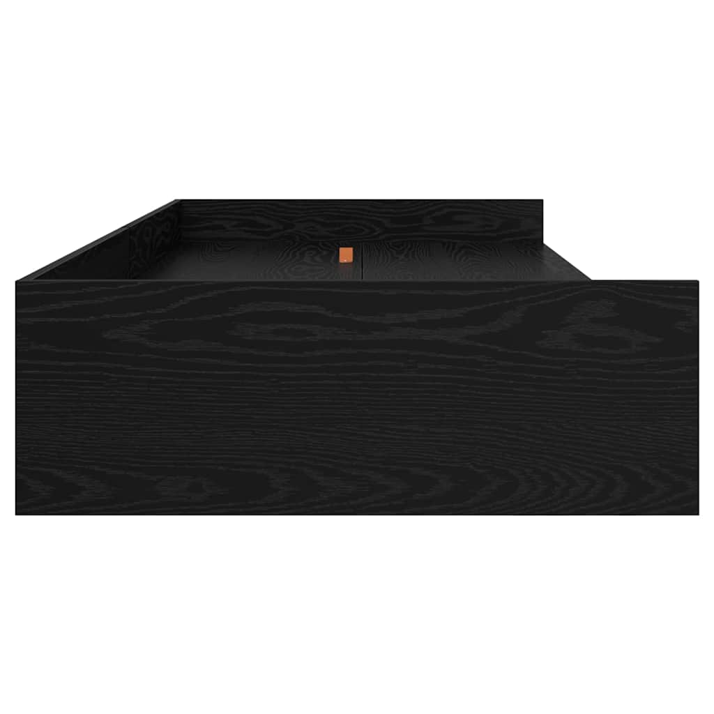 Struttura del letto Rovere Nero 90 x 200 cm Legno multistrato | homemem39