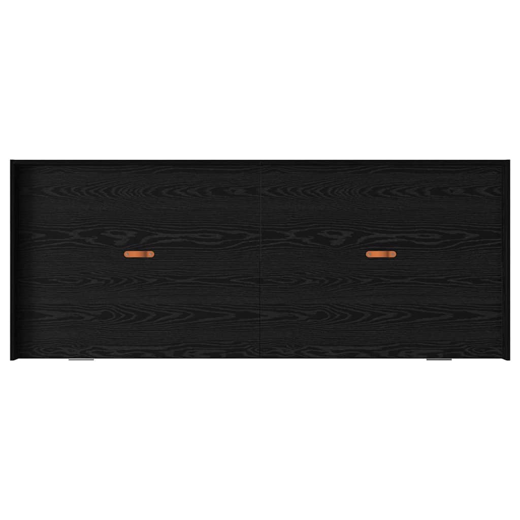 Struttura del letto Rovere Nero 90 x 200 cm Legno multistrato | homemem39