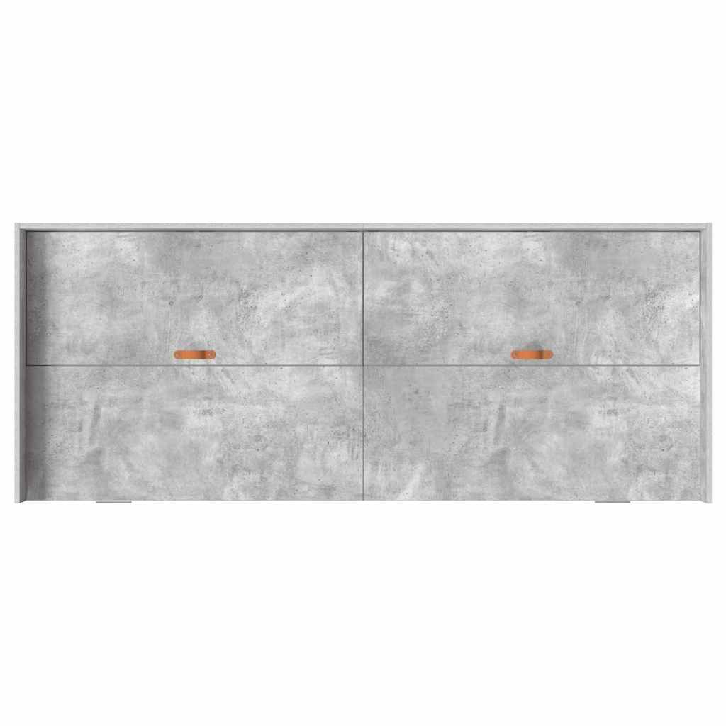 Struttura del letto con testiera Grigio cemento 80 x 200 cm