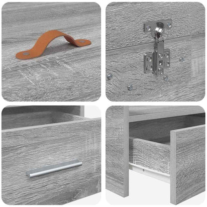 Struttura del letto Grigio Sonoma 80 x 200 cm Legno multistrato