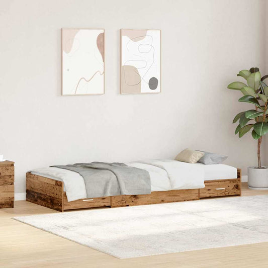 Struttura del letto Legno vecchio 80 x 200 cm Legno multistrato | homemem39