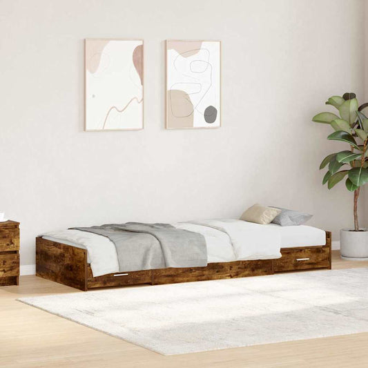 Struttura del letto Legno vecchio 75 x 190 cm Legno multistrato | homemem39