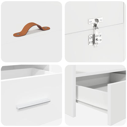 Struttura letto con contenitore Bianco 200 x 200 cm