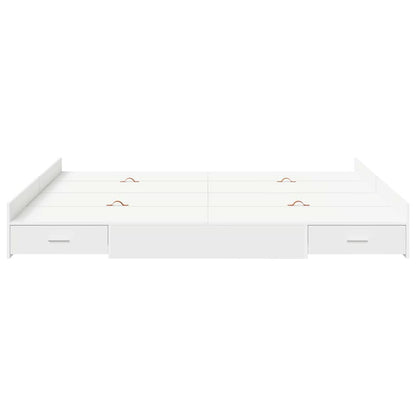 Struttura letto con contenitore Bianco 200 x 200 cm | homemem39