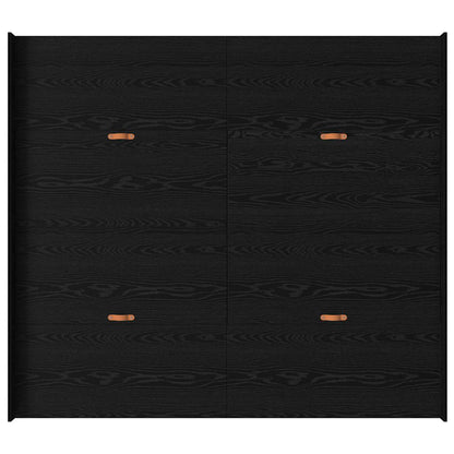 Struttura letto con contenitore Rovere Nero 200 x 200 cm