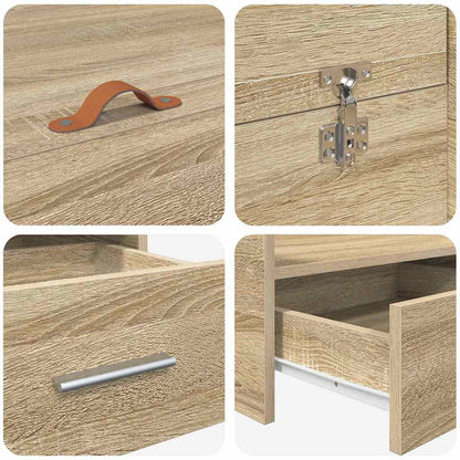 Struttura letto con contenitore Rovere Sonoma 200 x 200 cm | homemem39