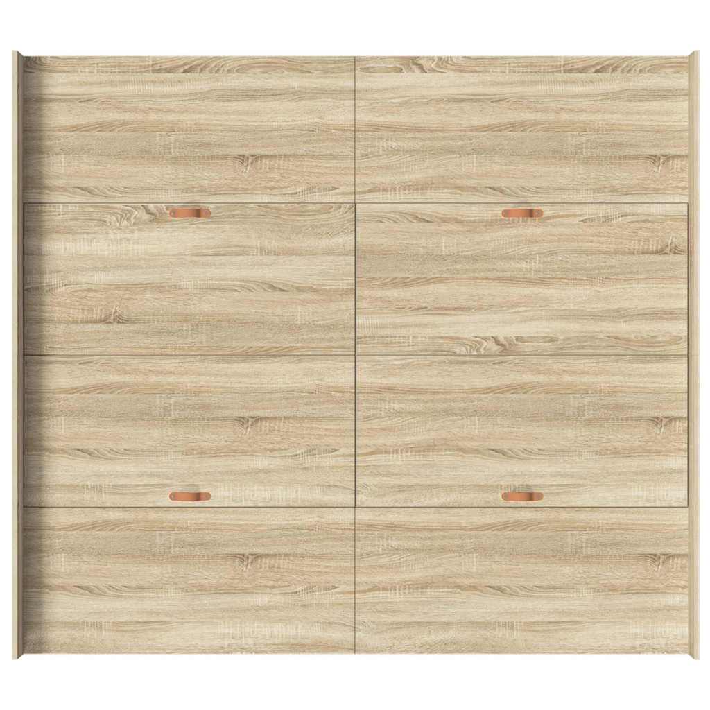 Struttura letto con contenitore Rovere Sonoma 200 x 200 cm