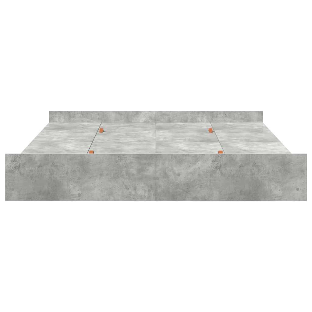 Struttura letto con contenitore Grigio cemento 200 x 200 cm | homemem39