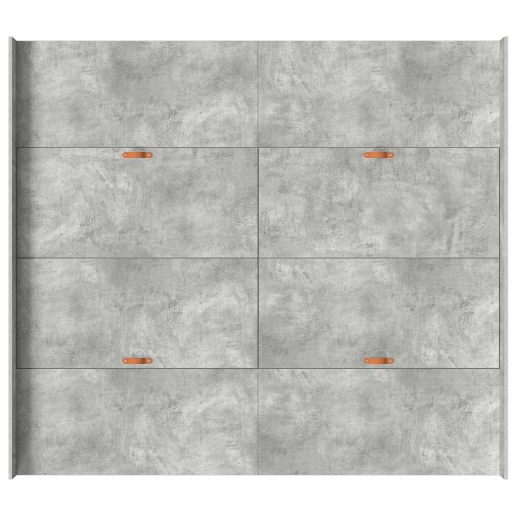 Struttura letto con contenitore Grigio cemento 200 x 200 cm