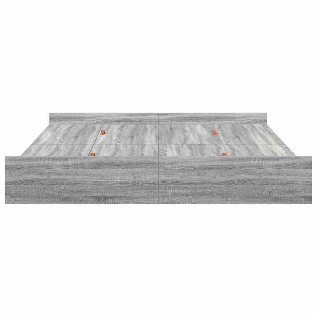 Struttura letto con contenitore Grigio Sonoma 200 x 200 cm | homemem39
