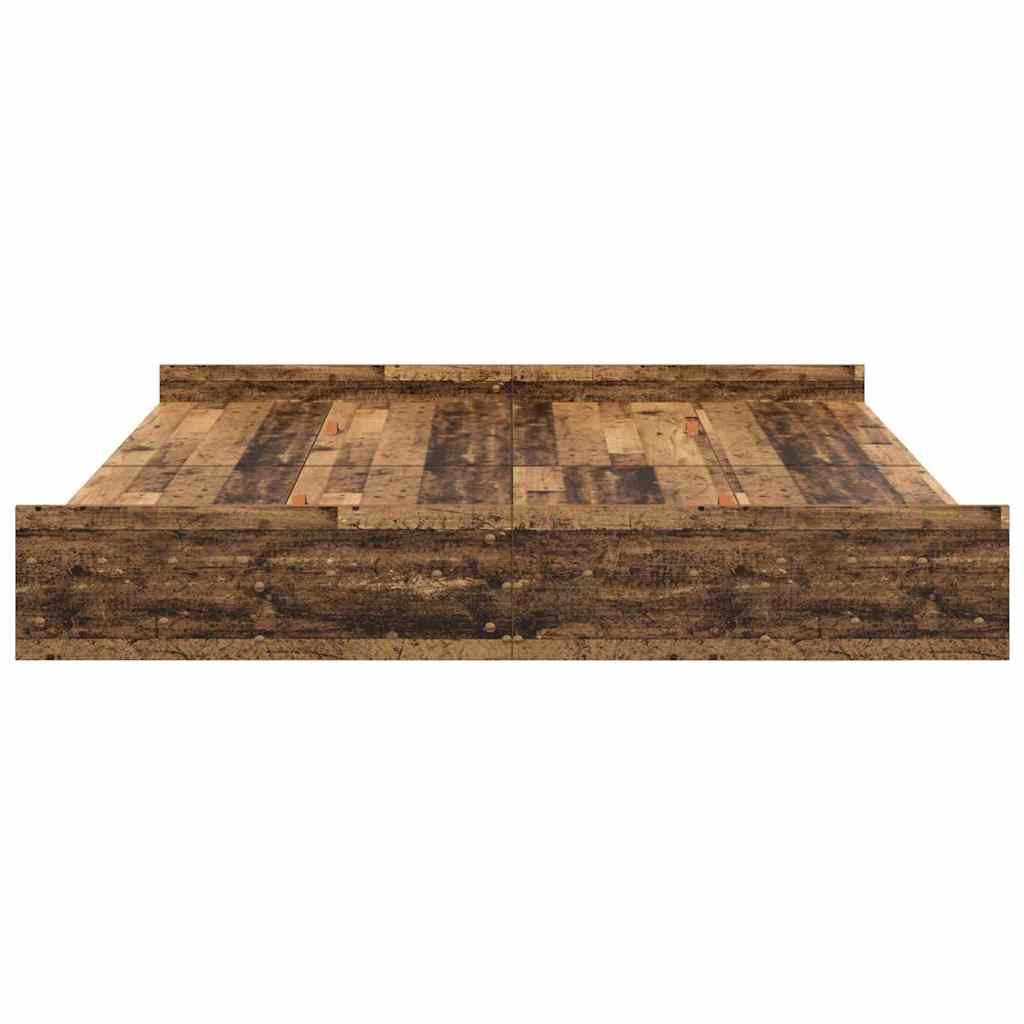 Struttura letto con contenitore Legno vecchio 200 x 200 cm