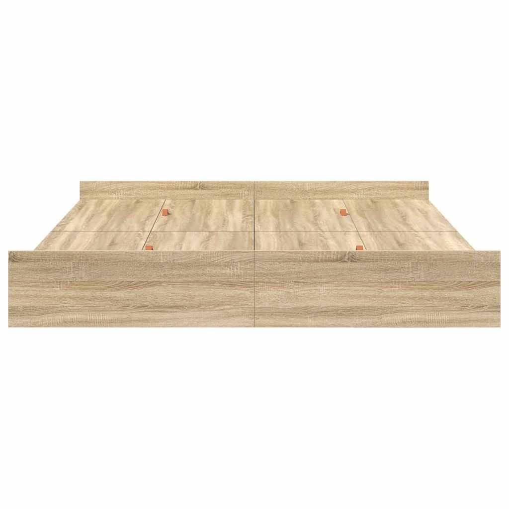 Struttura letto con contenitore Rovere Sonoma 180 x 200 cm | homemem39
