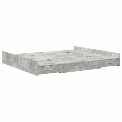 Struttura letto con contenitore Grigio cemento 180 x 200 cm | homemem39