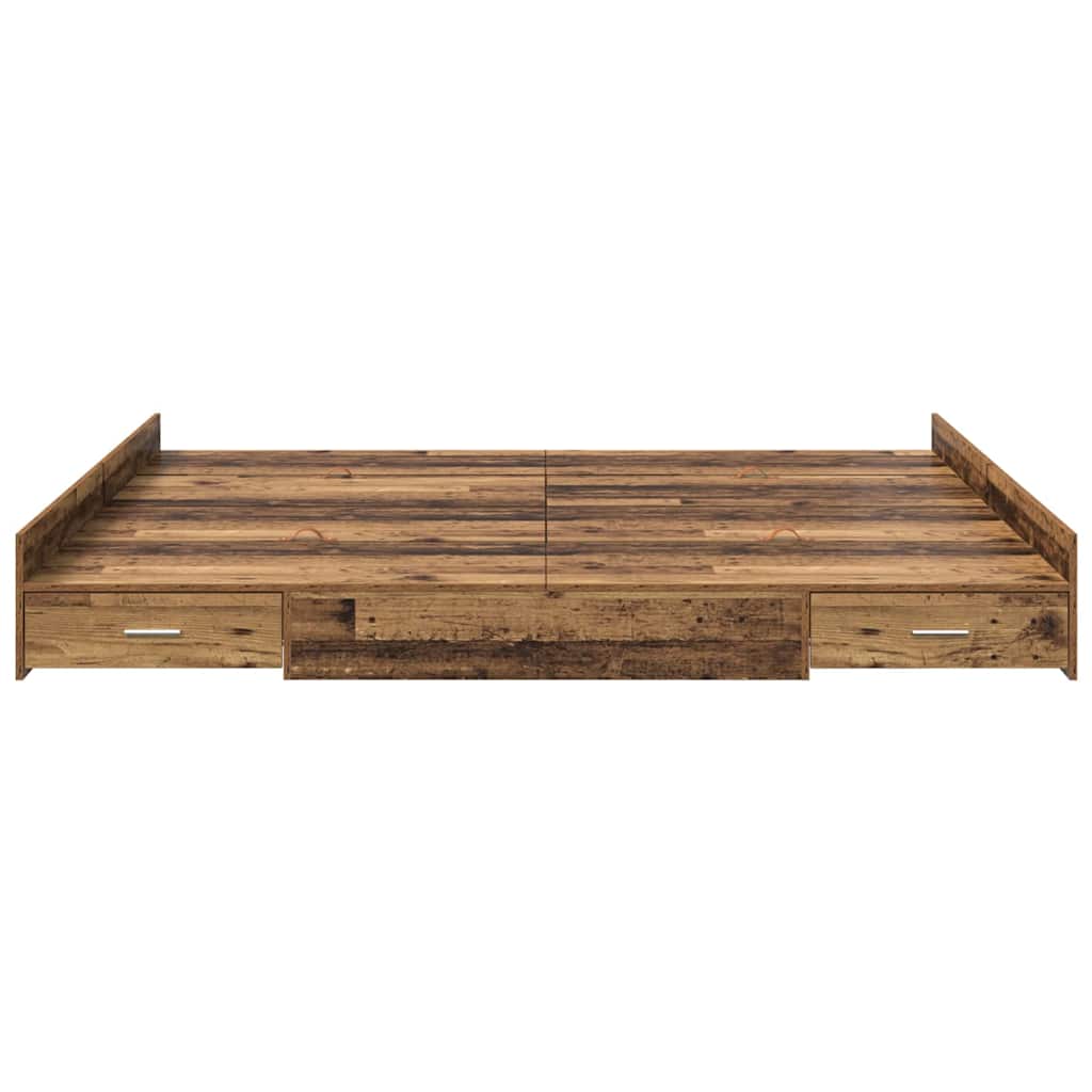 Struttura letto con contenitore Legno vecchio 180 x 200 cm | homemem39