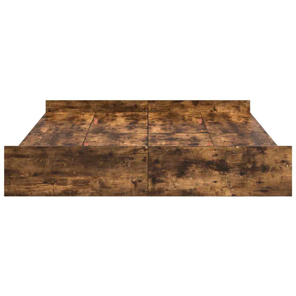 Struttura letto con contenitore Rovere fumé 160 x 200 cm