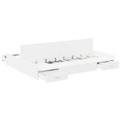 Struttura letto con contenitore Bianco 150 x 200 cm