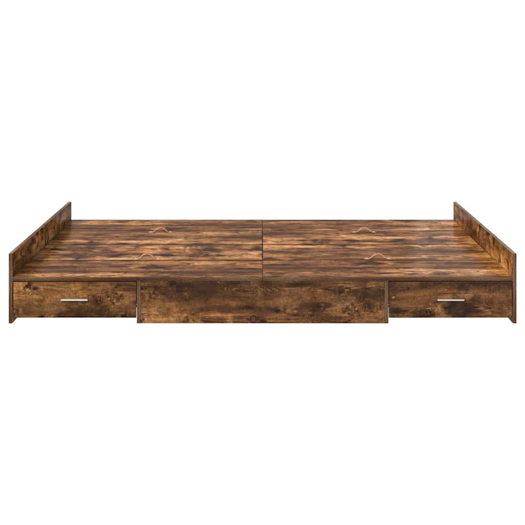 Struttura letto con contenitore Rovere fumé 140 x 200 cm | homemem39