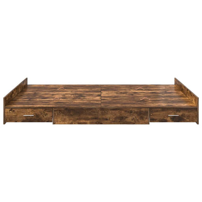 Struttura letto con contenitore Rovere fumé 140 x 200 cm | homemem39