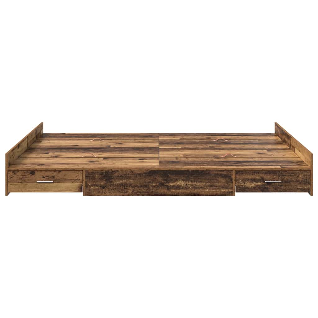 Struttura letto con contenitore Legno vecchio 140 x 200 cm | homemem39