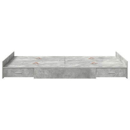 Struttura letto con contenitore Grigio cemento 120 x 200 cm | homemem39