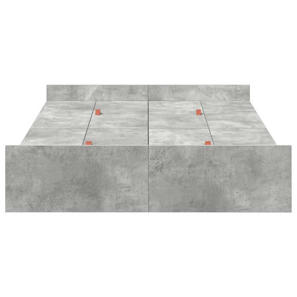 Struttura letto con contenitore Grigio cemento 120 x 200 cm | homemem39