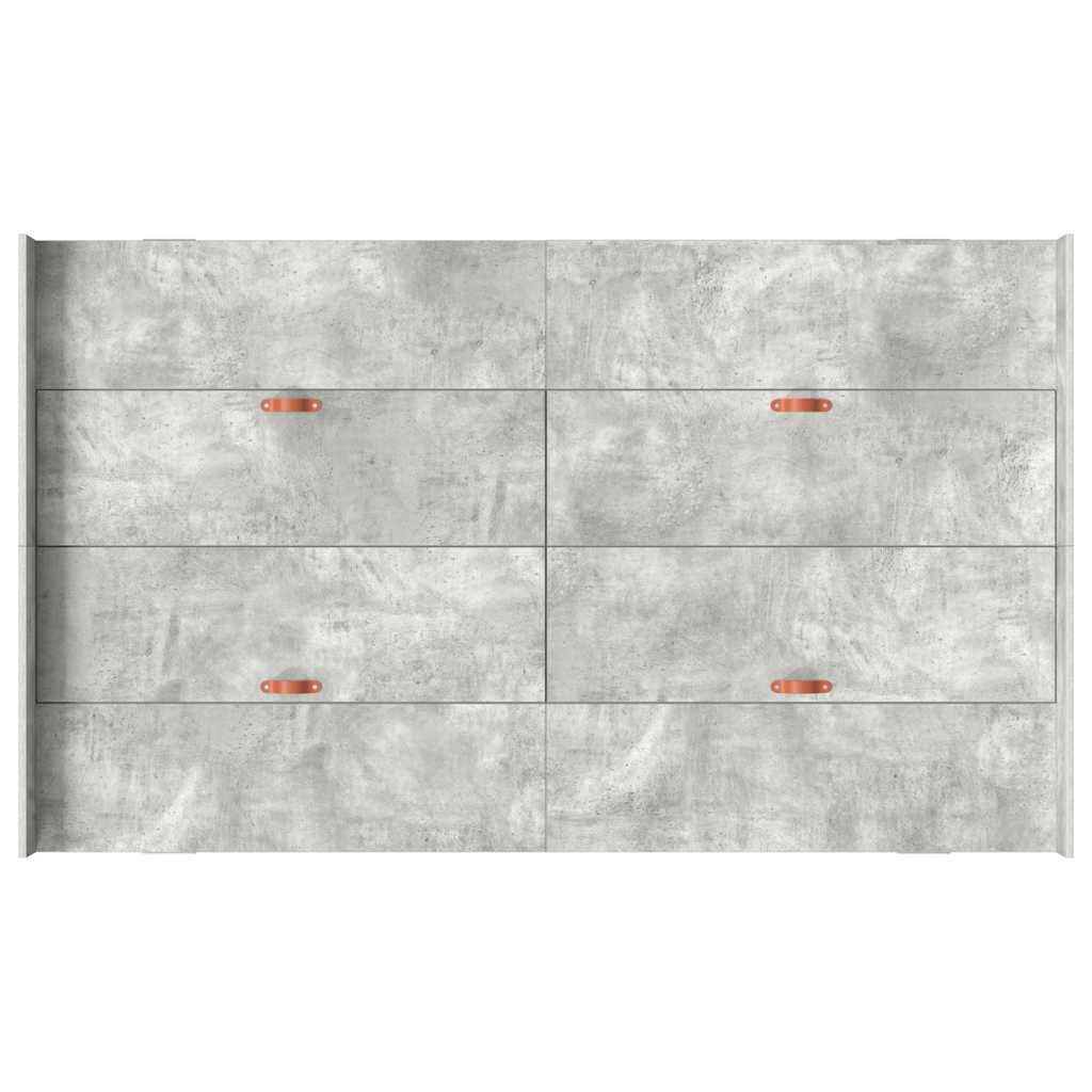 Struttura letto con contenitore Grigio cemento 120 x 200 cm