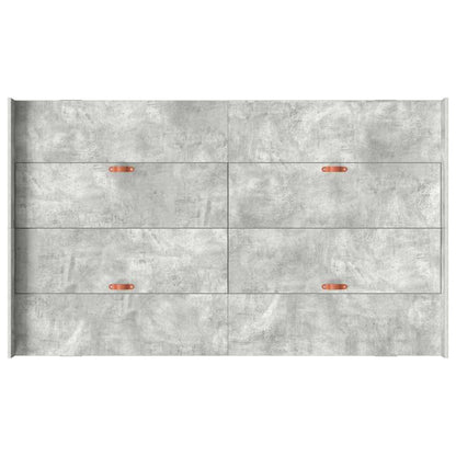 Struttura letto con contenitore Grigio cemento 120 x 200 cm