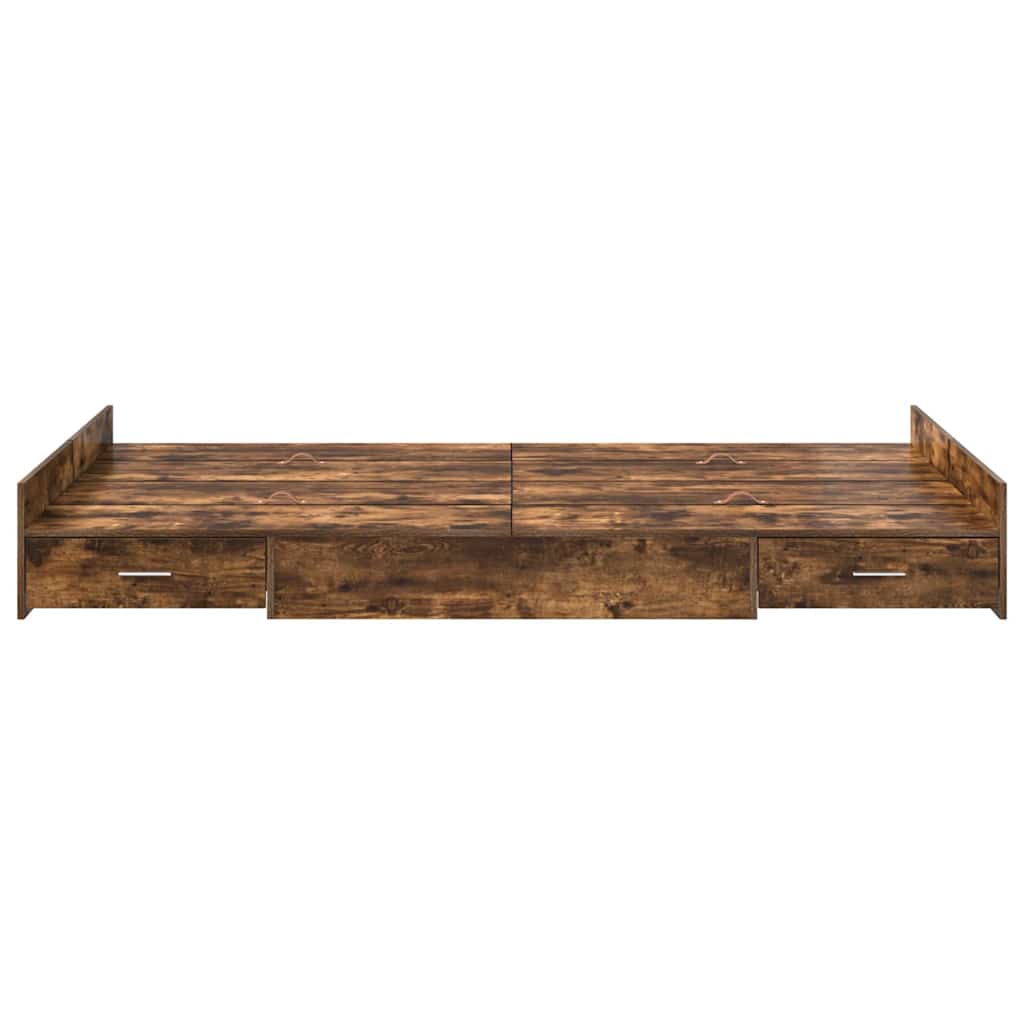 Struttura letto con contenitore Rovere fumé 120 x 200 cm | homemem39