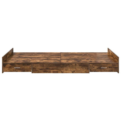 Struttura letto con contenitore Rovere fumé 120 x 200 cm | homemem39