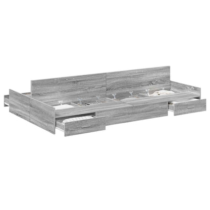 Struttura letto con contenitore Grigio Sonoma 120 x 200 cm