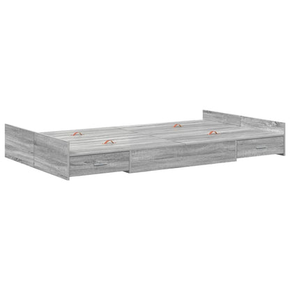 Struttura letto con contenitore Grigio Sonoma 120 x 200 cm | homemem39