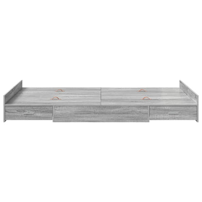 Struttura letto con contenitore Grigio Sonoma 120 x 200 cm | homemem39