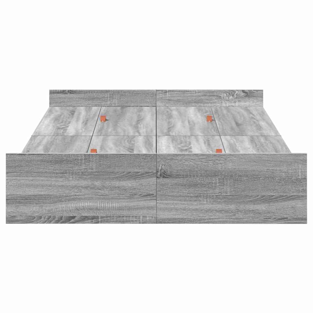 Struttura letto con contenitore Grigio Sonoma 120 x 200 cm | homemem39