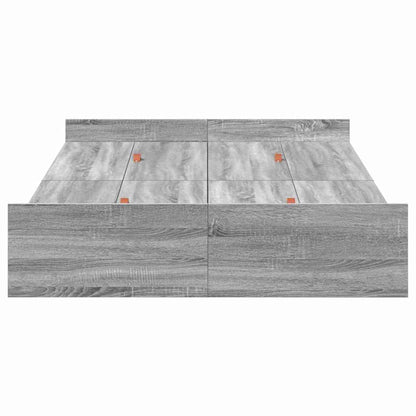 Struttura letto con contenitore Grigio Sonoma 120 x 200 cm | homemem39