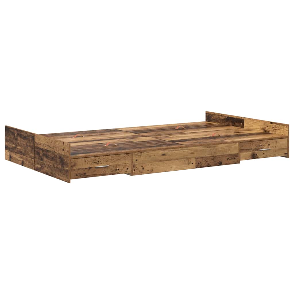 Struttura letto con contenitore Legno vecchio 120 x 200 cm | homemem39