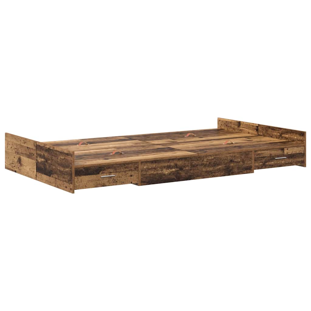 Struttura letto con contenitore Legno vecchio 120 x 200 cm | homemem39