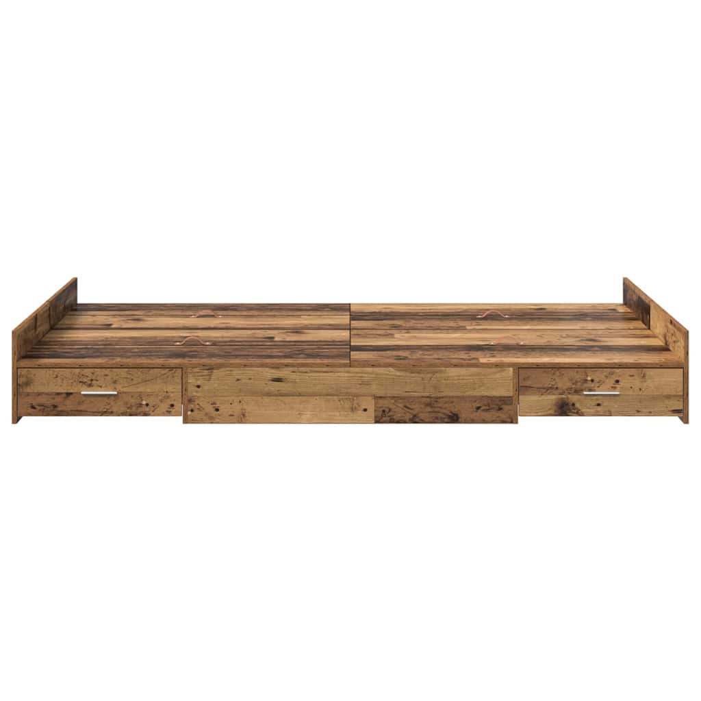 Struttura letto con contenitore Legno vecchio 120 x 200 cm | homemem39